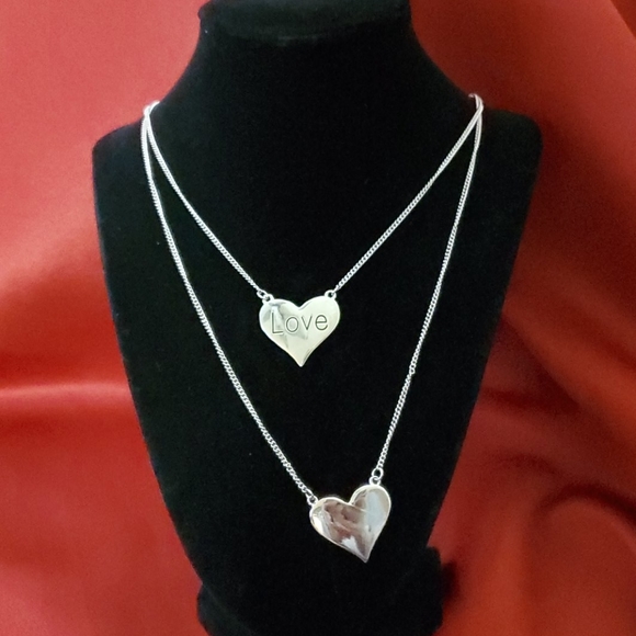 Double Strand Heart Necklace - Picture 2 of 5